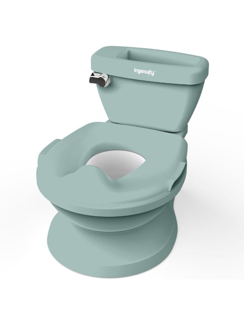 Infant Potty Training Toilet with Lifelike Flushing Sound, Green, 18 Months
